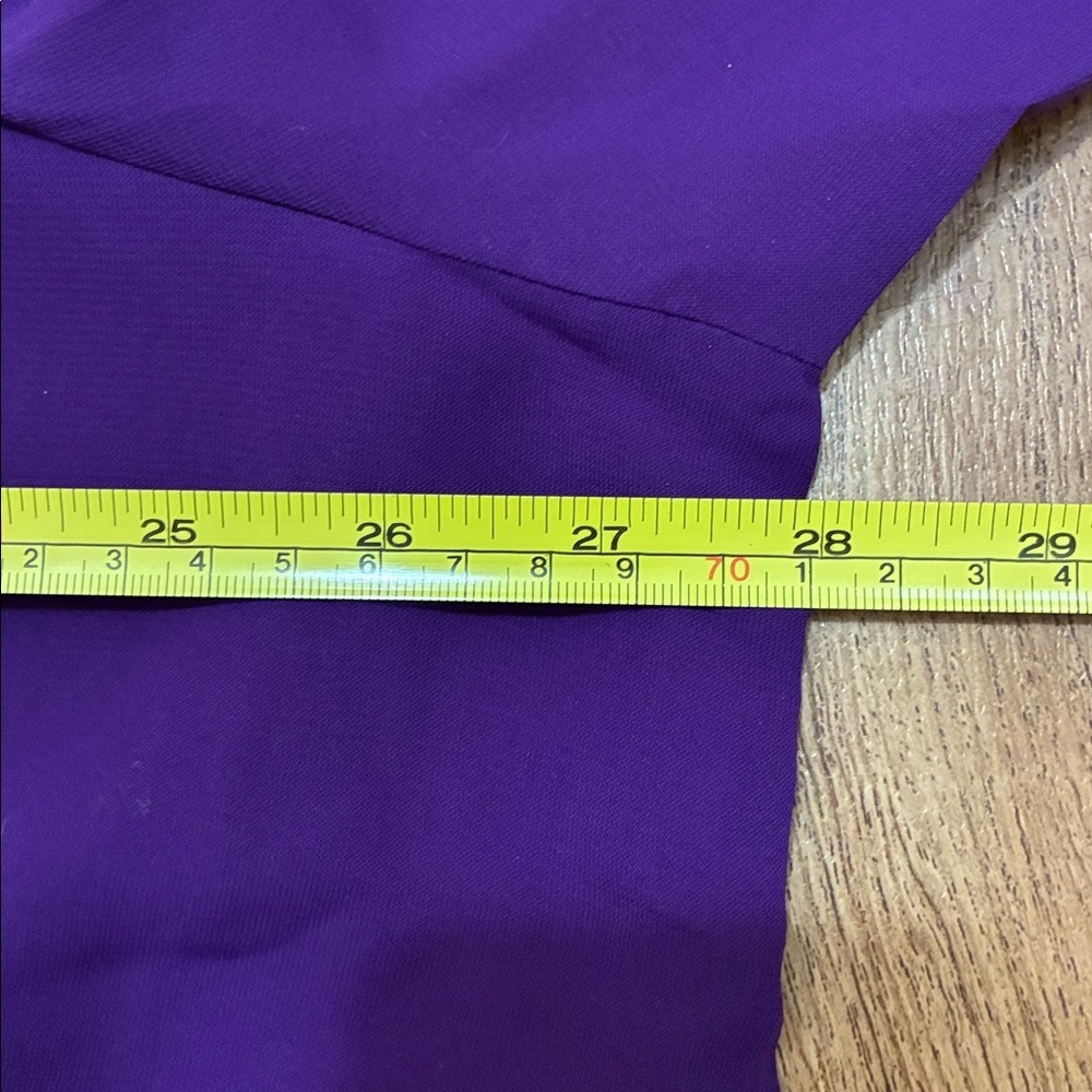 Roaman's Deep Purple Embroidered Blouse NWOT but extra button still attached. - Picture 9 of 12